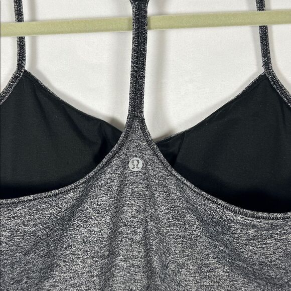 Lululemon Power Y Tank Top Heathered Gray Active Women's Size 10 - Picture 5 of 6